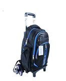 Meetbelify Kids Rolling Backpacks Luggage Six Wheels Unisex Trolley School Bags Blue - backpacks4less.com