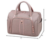 LONDON FOG Newcastle 17-Inch Cabin Bag, Lightweight, Rose Charcoal Herringbone