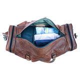 KPL 21 Inch Vintage Leather Duffel Travel Gym Sports Overnight Weekend Duffle Bags for men and women - backpacks4less.com