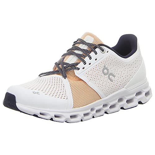 ON Running Women's Cloudstratus Sneaker Shoe (White/Almond, Numeric_9_Point_5) - backpacks4less.com
