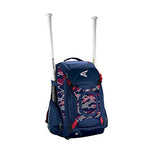 EASTON WALK-OFF IV Bat & Equipment Backpack Bag | Baseball Softball | 2020 | Stars & Stripes | 2 Bat Sleeves | Vented Shoe Pocket | External Helmet Holder | 2 Side Pockets | Valuables Pocket | Hook - backpacks4less.com