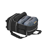 Biaggi Zipsak Boost! Foldable Underseat Carry-On Expands to Full Size Carry-On - Custom Sized Packing Cube Included (Black)