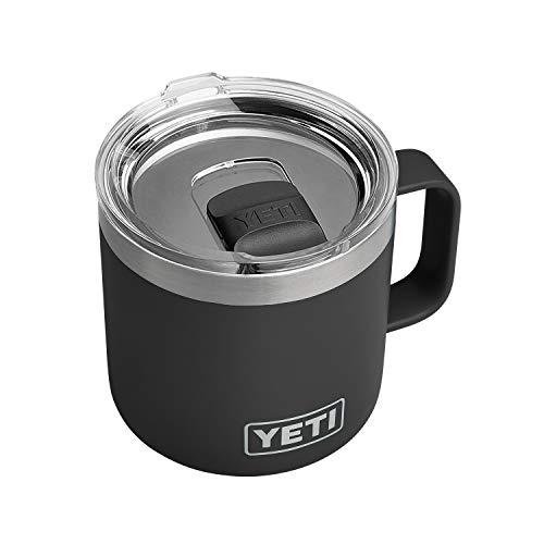 YETI Rambler 14 oz Mug, Vacuum Insulated, Stainless Steel with MagSlider Lid, Black - backpacks4less.com