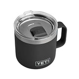 YETI Rambler 14 oz Mug, Vacuum Insulated, Stainless Steel with MagSlider Lid, Black