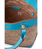 Anne Klein Mini Tote with Pouch, Turquoise Sea/Cork