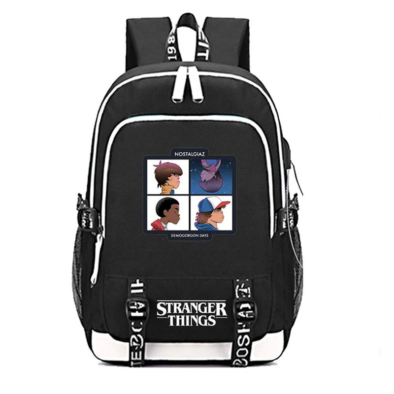 Stranger Things Backpack with USB Charging Port School Boys Girls Bookbag Laptop Backpack for Teens - backpacks4less.com