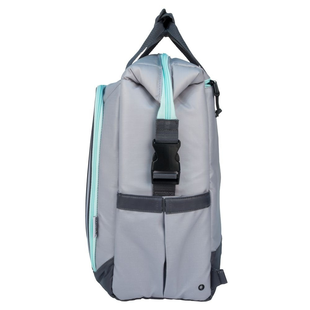 Igloo 24 Can Laguna Backpack Soft Sided Cooler, Ibiza Blue with Gray Twill