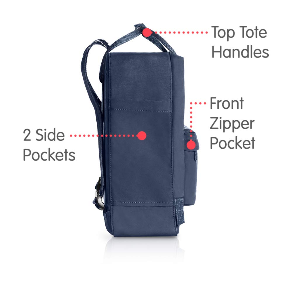 Fjallraven - Kanken Classic Backpack for Everyday, Royal Blue/Pinstripe Pattern - backpacks4less.com