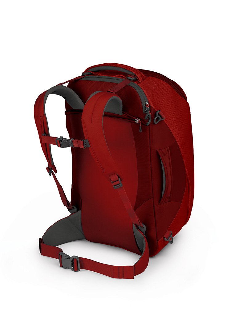 osprey exos 46 carry on luggage Osprey Packs Porter 46 Travel Backpack, Diablo Red