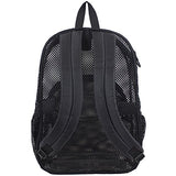 Eastsport Heavy Duty, Mesh, See-Through, Semi-Transparent Backpack with Bungee and Comfortable Padded Straps - Black - backpacks4less.com