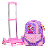 Meetbelify Girls Kids Rolling Backpack Backpacks with Wheels for Girls for School - backpacks4less.com