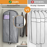 MISSLO 43" Heavy Duty Hanging Garment Bags for Travel Suit Bag for Men Waterproof Oxford Fabric Suit Cover for Traveling Monogrammed Closet Clothes Storage - backpacks4less.com