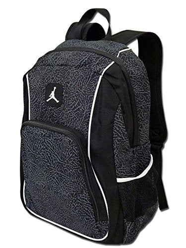 Nike Jordan Jumpman23 Backpack (One Size Fits All, Black/White) - backpacks4less.com