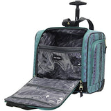 Steve Madden Designer Luggage Collection- 3 Piece Softside Expandable Lightweight Spinner Suitcases- Travel Set includes Under Seat Bag, 20-Inch Carry on & 28-Inch Checked Suitcase (Legends Turquoise)