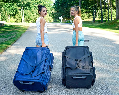 Dance Bag with Garment Rack – Collapsible Costume Rolling Duffel Bag w–