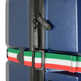 Mia Toro Italy Nastro Hard Side Spinner Luggage 3 Piece Set, White, One Size