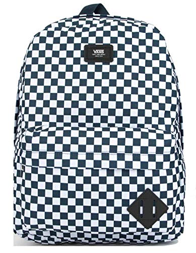 Vans Navy Blue White Checkerboard Old Skool Backpack–