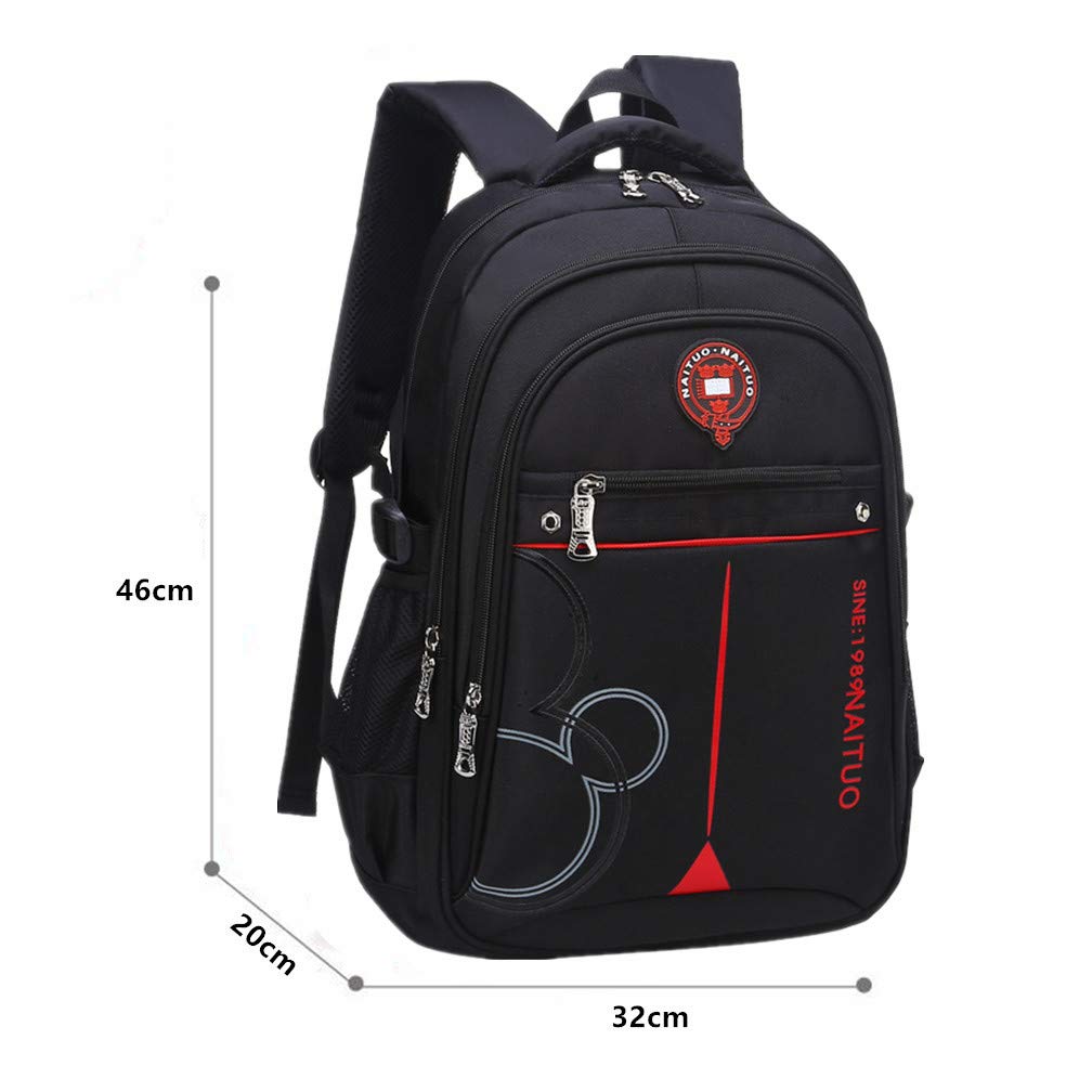 Ladyzone Camo School Backpack Lightweight Schoolbag Travel Camp Outdoor Daypack Bookbag for Your Children (Black 2) - backpacks4less.com