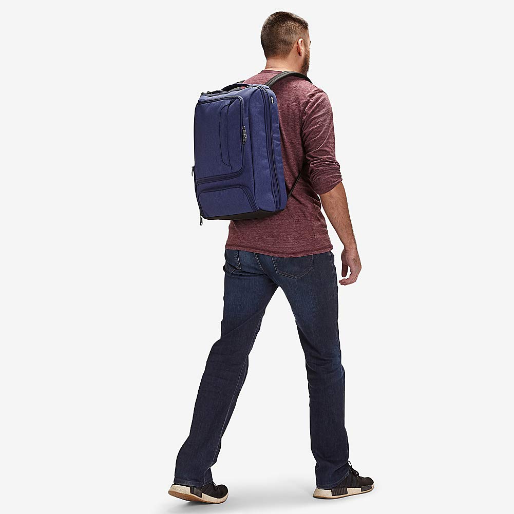 eBags Professional Slim Laptop Backpack for Travel, School & Business - Fits 17 Inch Laptop - Anti-Theft - (Brushed Indigo) - backpacks4less.com