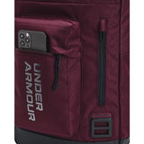 Under Armour Halftime Backpack, (601) Dark Maroon/Black/Metallic Black, One Size Fits All