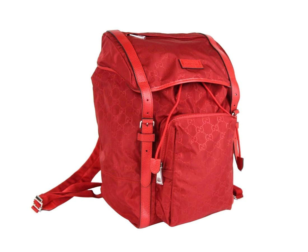 Gucci Unisex Red Nylon Backpack Travel Bag 510336 6523 - backpacks4less.com