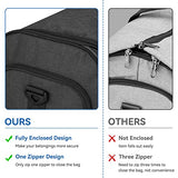 Garment Duffle Bags for Travel, Bukere Convertible Carry on Garment Duffel Bag for Men Women, Shoe Compartment, 2 in 1 Hanging Dress Suitcase Suit Travel Bags - backpacks4less.com