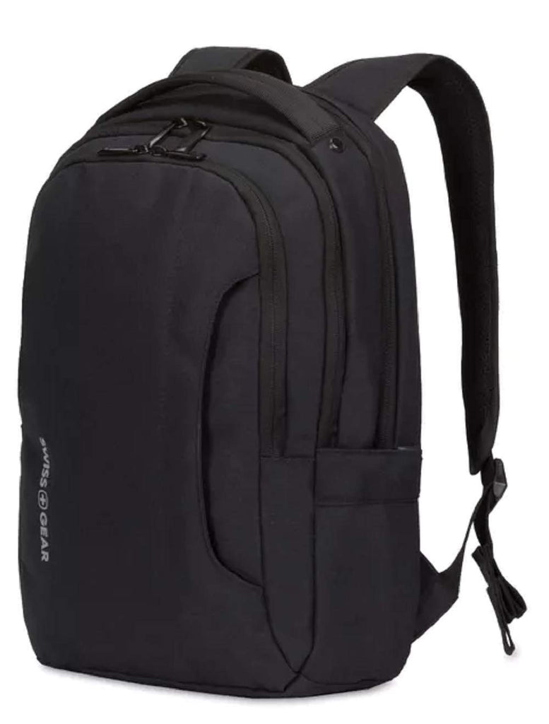 SWISSGEAR 3573 LAPTOP BACKPACK for School, Work, and Travel- BLACK/WHITE LOGO - backpacks4less.com