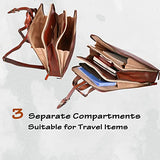 Banuce Full Grain Italian Leather Convertible Backpack Purse for Women Travel Laptop Backpack with luggage strap - backpacks4less.com