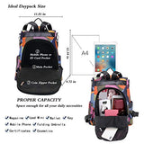 COFIHOME HAOOT Fashion Backpack for Women Waterproof Rucksack Daypack Anti-theft Shoulder Bag Handbag Casual Travel Bag Hiking Backpack Purse with Pom Pom Keychain - backpacks4less.com