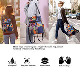 COFIHOME HAOOT Fashion Backpack for Women Waterproof Rucksack Daypack Anti-theft Shoulder Bag Handbag Casual Travel Bag Hiking Backpack Purse with Pom Pom Keychain - backpacks4less.com