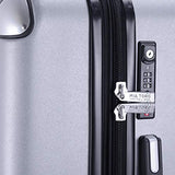 Mia Toro Italy Accadia Hardside Spinner Luggage 3 Piece Set, Titanium, One Size