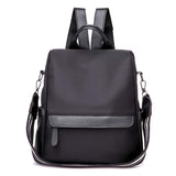 COOFIT Womens Backpack Casual Daypack Nylon Backpack Anti-theft Backpack Black Backpack Small - backpacks4less.com