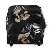 BEBE Women's 30" Rolling Duffel, Black Floral, One Size