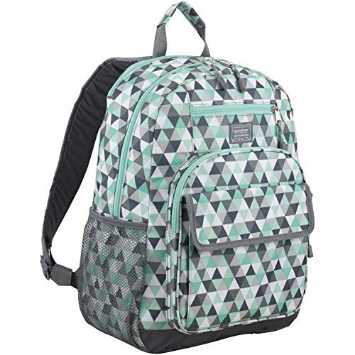 Eastsport Tech Backpack, Mint/Ash Gray/Triangle Print - backpacks4less.com