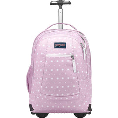 JanSport Driver 8 Mauve Mist Dot Swell Rolling Backpack –
