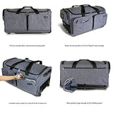 Mavii Garment Rack Duffel-Wheeled 28 Inch Collapsible Bag, Travel Costume Rack Rolling Upright Luggage, Grey - backpacks4less.com