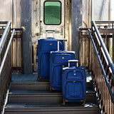 SwissGear Sion Softside Expandable Roller Luggage, Blue, Carry-On 21-Inch - backpacks4less.com