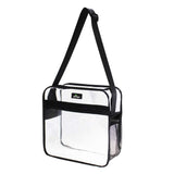 MAY TREE Clear Bag Stadium Approved, Cold-Resistant, Lightweight and Waterproof, Transparent Tote Bag and Gym Clear Bag, See Through Tote Bag for Work, Sports Games and Concerts-12 x12 x6 (Black-S) - backpacks4less.com