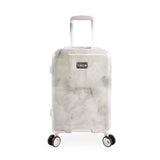 BEBE Women's Lilah 2 Piece Set Suitcase with Spinner Wheels, Grey Marble, One Size