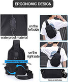 SEAFEW Black Small Sling Crossbody Backpack Shoulder Bag for Men Women wiht Wallet,, Lightweight One Strap Backpack Sling Anti-Theft Chest Bag Backpack for Hiking Walking Biking Travel Cycling - backpacks4less.com