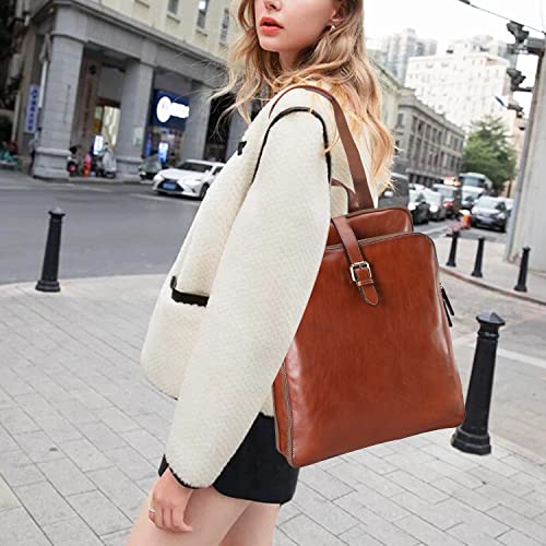 banuce italian leather small dual use convertible backpack shoulder bag Full Grains Purse for Women Meet our Italian Leather Mini Convertible Backpack Premium Italian Full Grain Leather