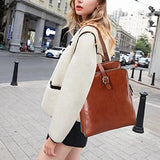 Banuce Full Grain Italian Leather Convertible Backpack Purse for Women Travel Laptop Backpack with luggage strap - backpacks4less.com