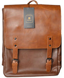 Kenox Vintage PU Leather Laptop Backpack Knapsack Rucksack Weekender Daypack Bag - backpacks4less.com