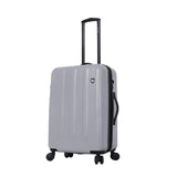 Mia Toro Furbo Smart Italy Hardside Spinner Luggage Carry-on, Silver, One Size