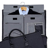 Modoker Convertible Garment Bag with Toiletry Bag, Carry On Garment Duffel Bag for Men Women Travel, Multi-Function Suit Bag 2 in 1 Hanging Suitcase, Black - backpacks4less.com