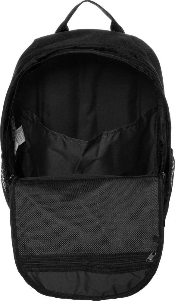 Nike Sportswear Hayward Futura Backpack for Men, Large Backpack with Durable Polyester Shell and Padded Shoulder Straps, Black/Black/White - backpacks4less.com