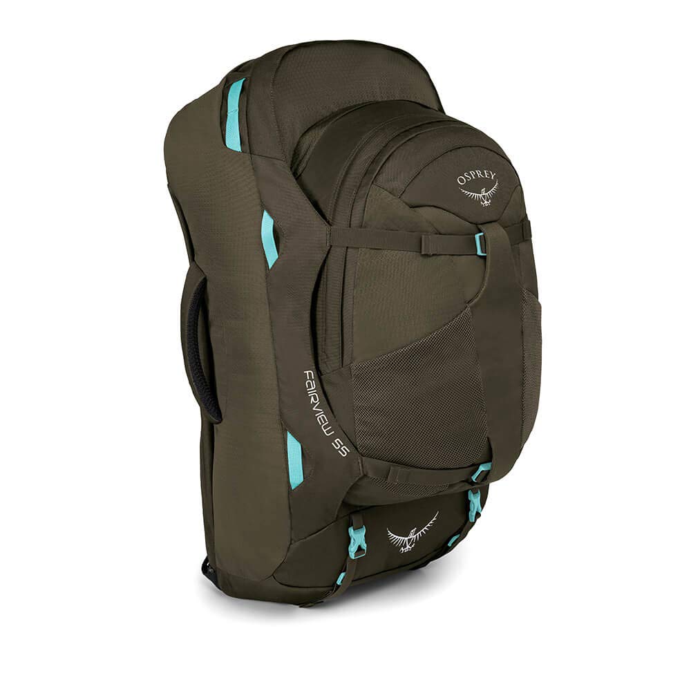 Osprey Packs Fairview 55 Women's Travel Backpack, Misty Grey, Small/Medium - backpacks4less.com