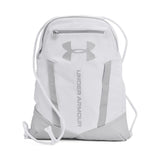 Under Armour unisex-adult Undeniable Sackpack , (100) White / Halo Gray / Halo Gray , One Size Fits Most