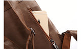 Kenox Vintage PU Leather Laptop Backpack Knapsack Rucksack Weekender Daypack Bag - backpacks4less.com