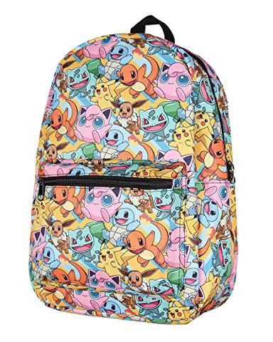 Pokemon Backpack Pikachu Squirtle Jigglypuff Eevee Bulbasaur Charmander Laptop School Travel Backpack